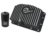AFE Pro Series Engine Oil Pan Black w/Machined Fins; 11 - 16 Ford Powerstroke V8 - 6.7L (td) - My Store
