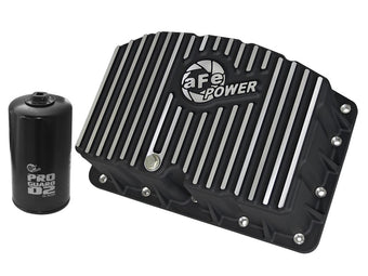 compare product AFE Pro Series Engine Oil Pan Black w/Machined Fins; 11-16 Ford Powerstroke V8-6.7L (td)
