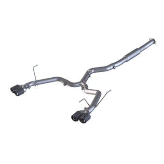 compare product MBRP 15-19 Subaru WRX 2.0L/STI 2.5L 3in Dual Split Rear Exit w/ 3.5in CF Tips - T304 (Race Version)