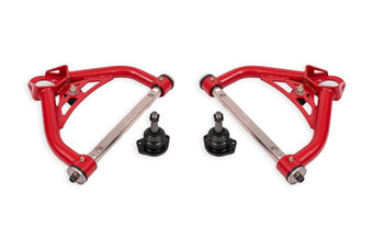 compare product BMR 70-81 Chevrolet Camaro Non-Adj. Upper A-Arms w/ 0.5in Tall Ball Joint (Delrin) - Red