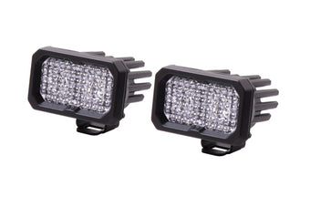 compare product Diode Dynamics Stage Series 2 In LED Pod Sport - White Flood Standard RBL (Pair)