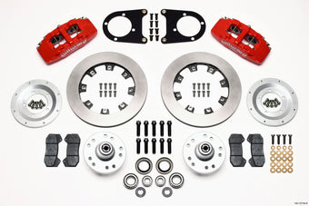 compare product Wilwood Dynapro 6 Front Hub Kit 12.19in Red 37-48 Ford Psgr. Car Spindle