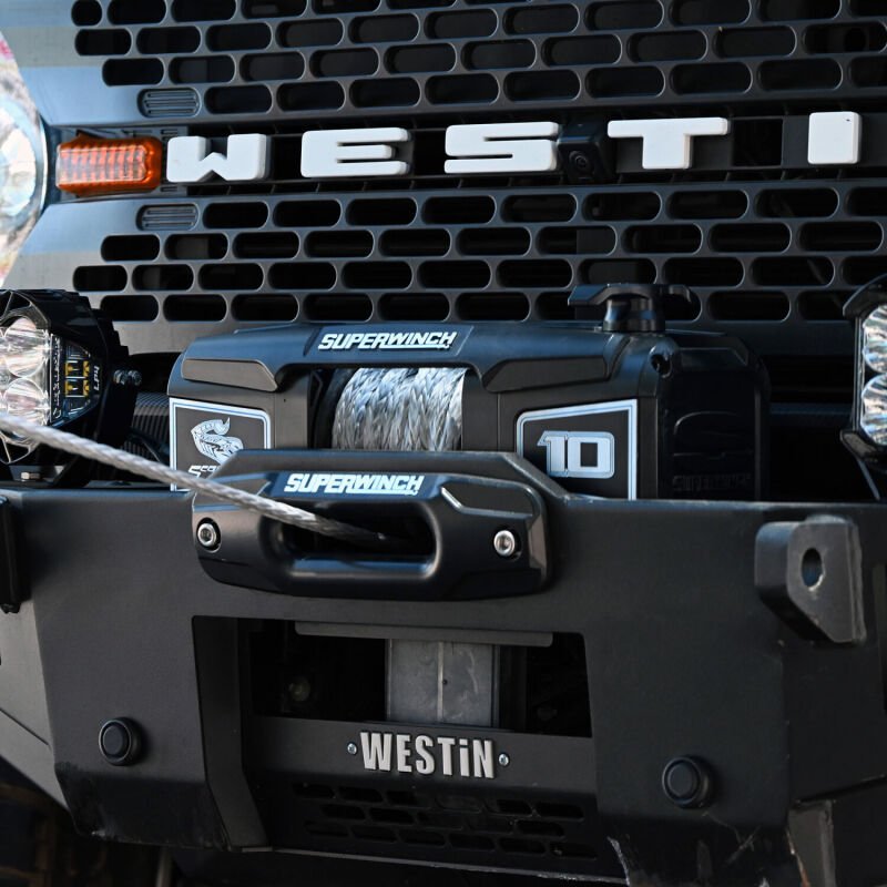 Superwinch 10000 LBS 12V DC 3/8in x 54ft Synthetic Rope Scorpion 10000SR Winch - Black Powdercoat - My Store