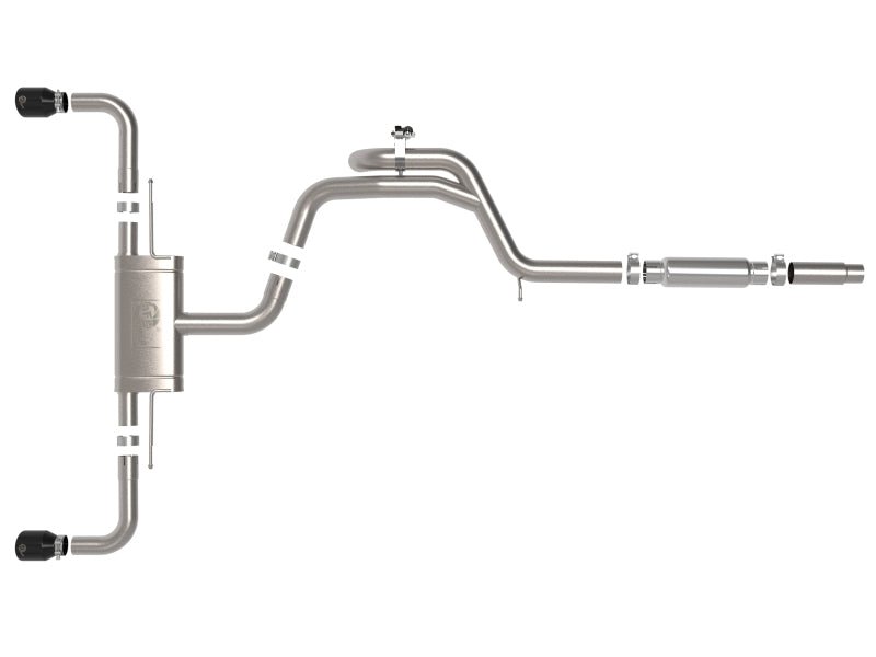 aFe Gemini XV 3in to 2 1/2in 304 SS Cat - Back Exhaust 22 - 23 Volkswagen GTI (MK8) 2.0L w/ Black Tips - My Store