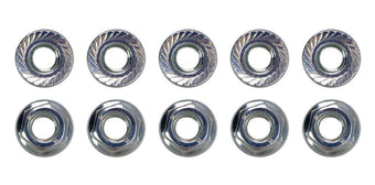 compare product Moroso M6 x 1.00 Serrated Zinc Flange Nut - 10 Pack