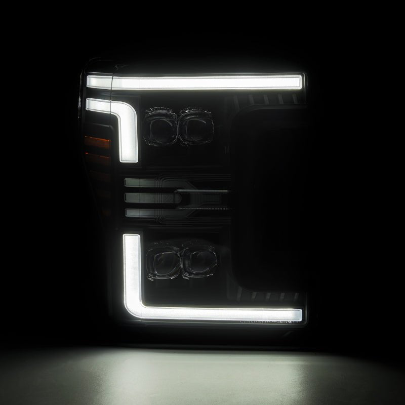 AlphaRex 17 - 19 Ford F - 250/350/450 SD NOVA - Series LED Proj Headlights Bk w/Actv Light SeqSig & SBDRL - My Store