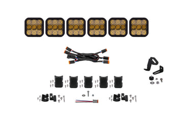 compare product Diode Dynamics SS5 Pro Universal CrossLink 6-Pod Lightbar - Yellow Combo