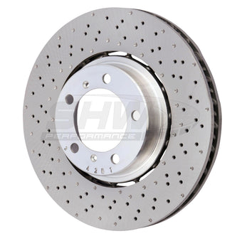 compare product SHW 18-19 Porsche 911 Carrera 4 GTS w/o Ceramic Brake Left Frt Drill-Dimp LW Brake Rotor (9P1615301)