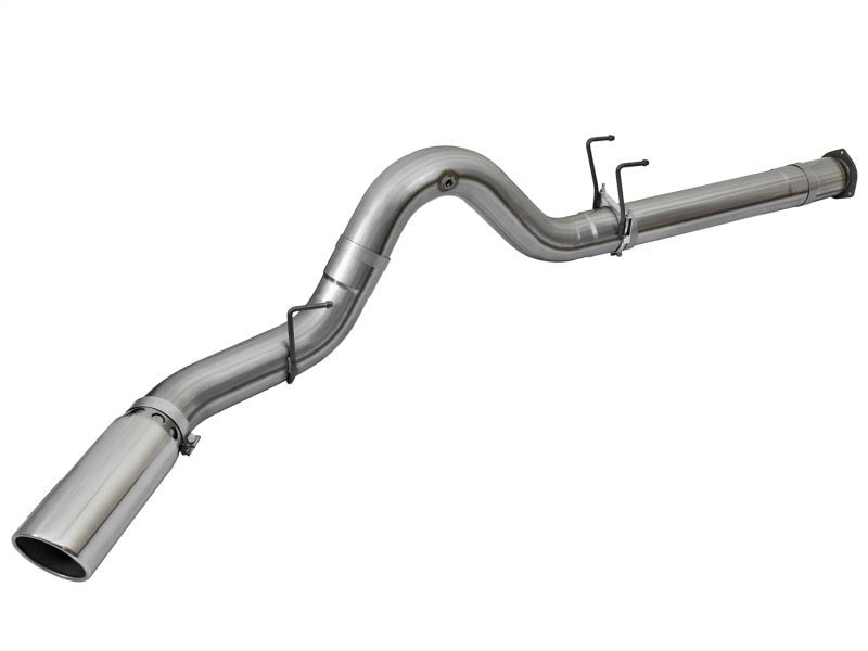 aFe LARGE BORE HD 5in 409 - SS DPF - Back Exhaust w/Polished Tip 2017 Ford Diesel Trucks V8 6.7L (td) - My Store