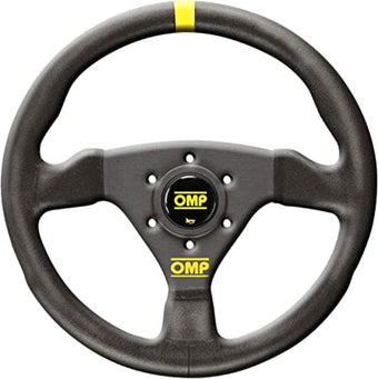 compare product OMP Trecento Steering Wheel - Small Suede (Black) Leather