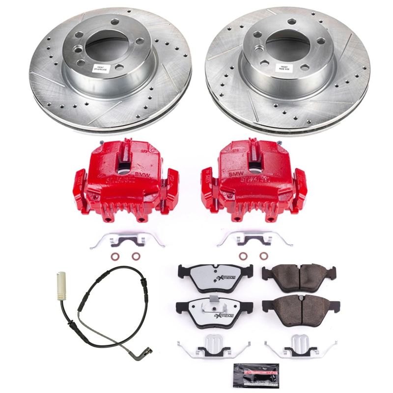 Power Stop 2007 BMW 328i Front Z26 Street Warrior Brake Kit w/Calipers - My Store