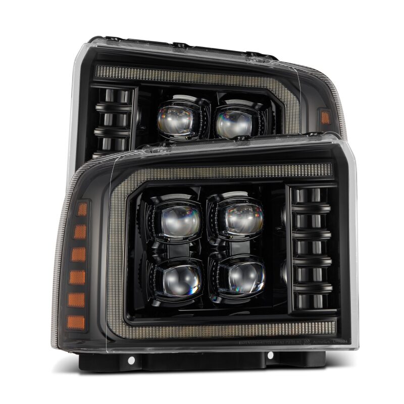 AlphaRex 05 - 07 Ford Super Duty/Excursion NOVA - Series LED Projector Headlights Alpha - Blk w/Activ Ligh - My Store