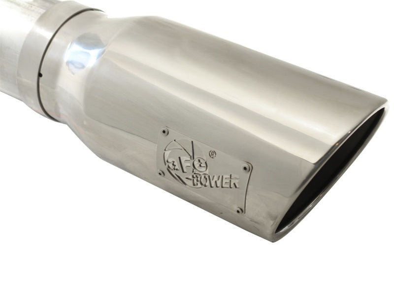 aFe Atlas 5in DPF - Back Aluminized Steel Exh Sys, Ford Diesel Trucks 08 - 10 V8 - 6.4L (td) Polished tip - My Store