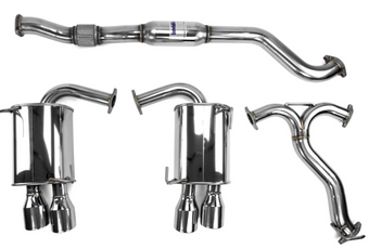 compare product Invidia 15+ Subaru STI 4Dr Q300 Single Layer Titanium Burnt Quad Tip Cat-Back Exhaust