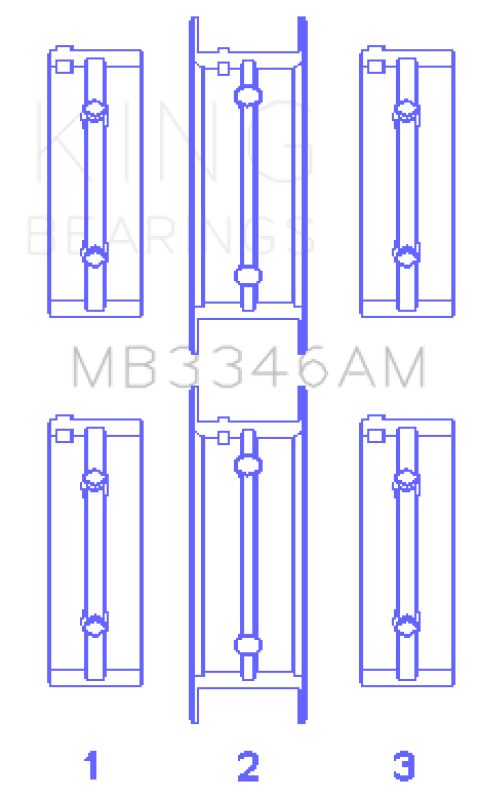 King Engine Bearings Subaru 1800Cc 1980 On (Size +0.75mm) Main Bearing Set - My Store