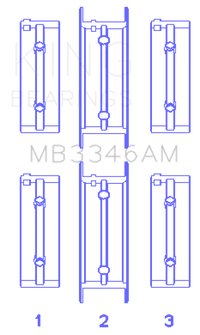 King Engine Bearings Subaru 1800Cc 1980 On (Size +1.0mm) Main Bearing Set - My Store
