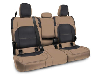 compare product PRP 2020+ Jeep Gladiator JT Rear Bench Cover with Leather Interior - Black/Tan
