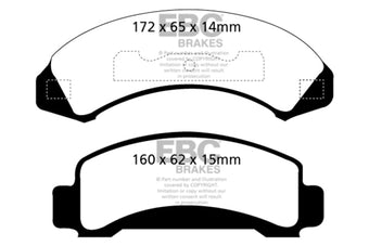 compare product EBC 87-88 Ford Aerostar 2.3 Ultimax2 Front Brake Pads