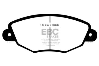 compare product EBC 01-04 Jaguar X-Type 2.5 Greenstuff Front Brake Pads