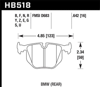 compare product Hawk 01-05 BMW 330Ci 3.0L Base Rear ER-1 Brake Pads