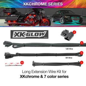 compare product XK Glow Extension Wire Kit for XKchrome & 7 Color Series for Car