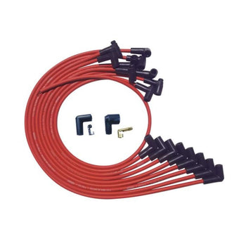 compare product Moroso SBC Over Valve Cover 90 Plug HEI Ultra Spark Plug Wire Set - Red