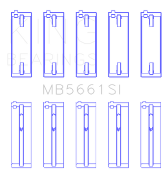 compare product King Audi / Volkswagen ADZ/AWT/APK 1.6/1.8/2.0L Crankshaft Main Bearing Set (Set of 5) (Size +0.5)