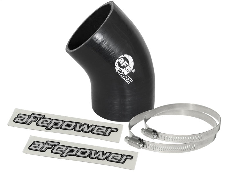 aFe Magnum FORCE CAI Univ. Silicone Coupling Kit (3in. ID / 6in. L / 45 - Deg.) Elbow Coupler - Black - My Store