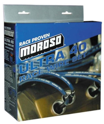 compare product Moroso Chevrolet Big Block Ignition Wire Set - Ultra 40 - Unsleeved - Non-HEI - Crab Cap - Red