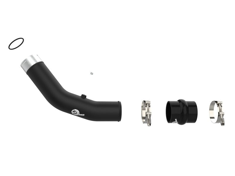 aFe 23 - 24 Ford Diesel Trucks V8 - 6.7L (td) BladeRunner 3in. Aluminum Hot Charge Pipe - Black - My Store