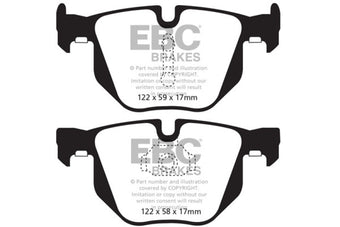 compare product EBC 10-14 BMW X5 3.0 Turbo (35) Yellowstuff Rear Brake Pads