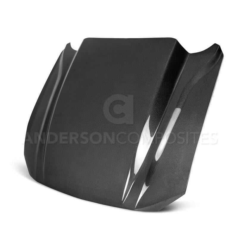 Anderson Composites 2018 Ford Mustang Double Sided Type - CJ 4in Carbon Fiber Cowl Hood - My Store