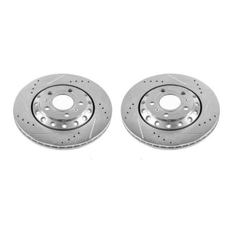 compare product Power Stop 03-10 Audi A8 Quattro Rear Evolution Drilled & Slotted Rotors - Pair