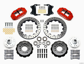 compare product Wilwood Narrow Superlite 6R Front Hub Kit 12.88in Red Heidts Tri -5 2 inch Drop Spindle