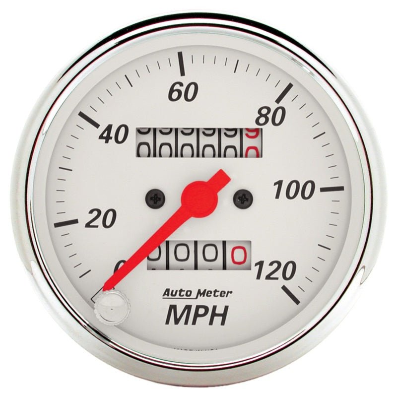 AutoMeter Gauge Kit 5 Pc. 3 - 1/8in. & 2 - 1/16in. Mech. Speedo. Wtmp & Oilp Arctic Wht - My Store