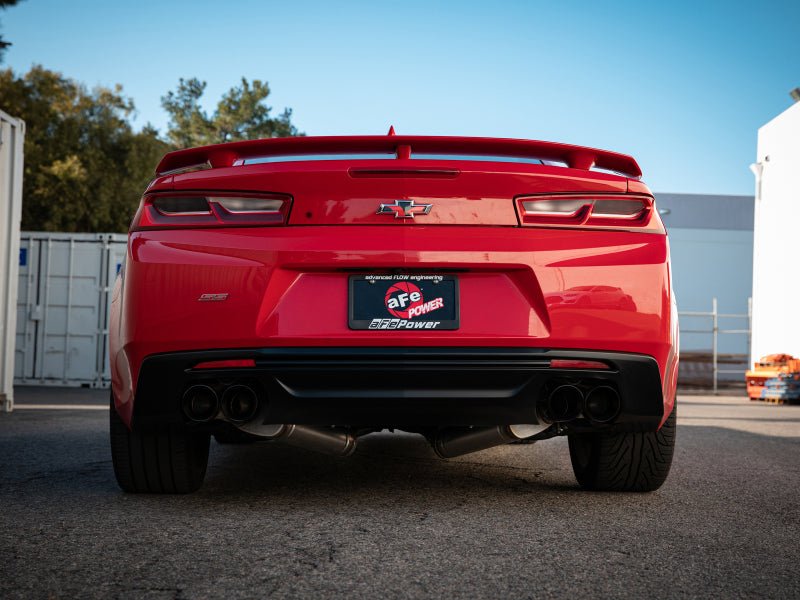aFe POWER MACH Force - Xp 3in Axle - Back Exhaust 16 - 20 Chevrolet Camaro SS V8 6.2L w/Mufflers - Black - My Store