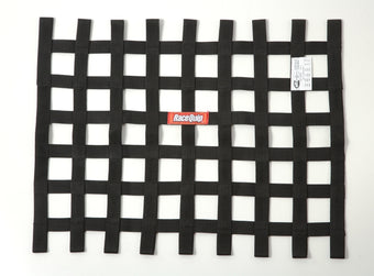 compare product RaceQuip Black 18in H x 24W SFI Ribbon Window Net