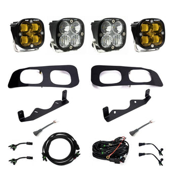 compare product Baja Designs 2023+ Ford F250/F350 Super Duty Squadron SAE/Pro Fog Pocket Kit - Amber Toggle