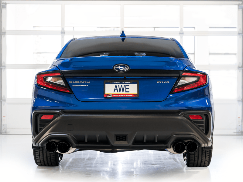 AWE Tuning 22 - 25 Subaru VB WRX Track Edition Axle - Back Exhaust - Diamond Black Tips - My Store
