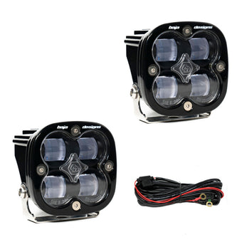 compare product Baja Designs Squadron SAE LED Auxiliary Light Pod Pair - Clear