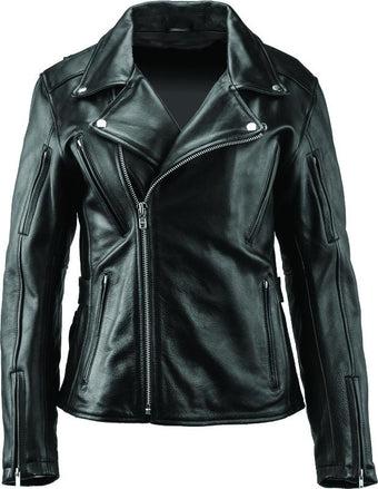 compare product Kuryakyn Leather By River Road Ironclad Classic Leather Jacket Black Womens - Medium