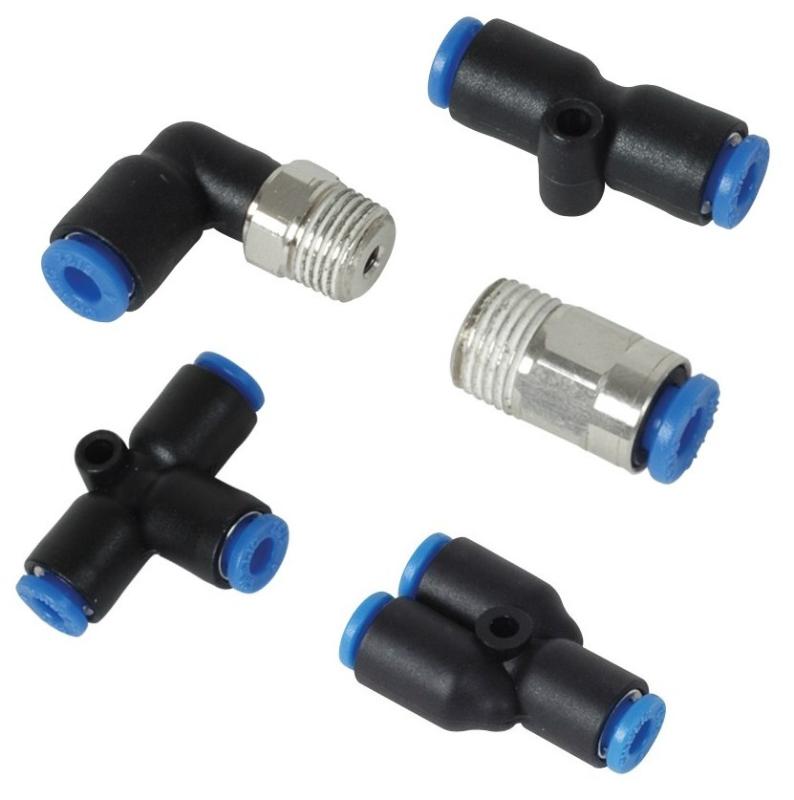 Vibrant Male Straight Pneumatic Vacuum Fitting 1/8in NPT Thread for use with 3/8in 9.5mm OD tubing - My Store