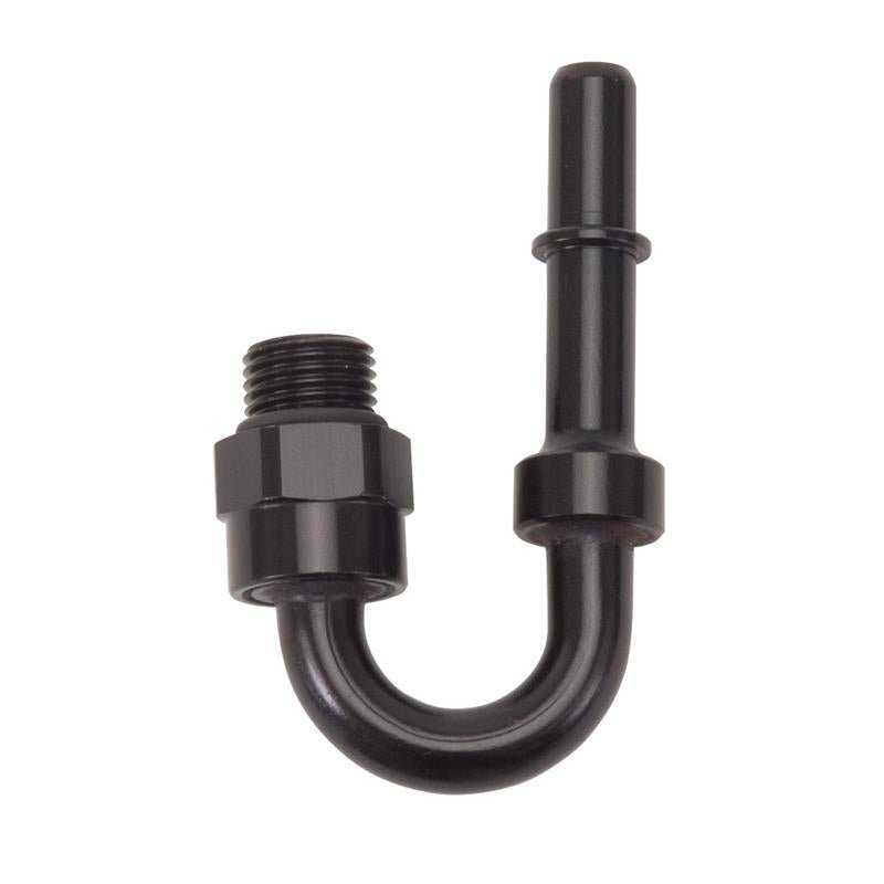 Russell Performance Adapter Fitting 3/8in SAE Quick Disc Male to 6 SAE Port Male Swivel 180Deg Blk - My Store