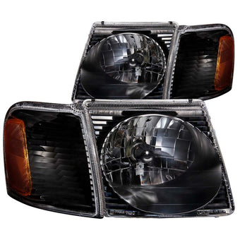 compare product ANZO 2001-2005 Ford Explorer Crystal Headlights Black