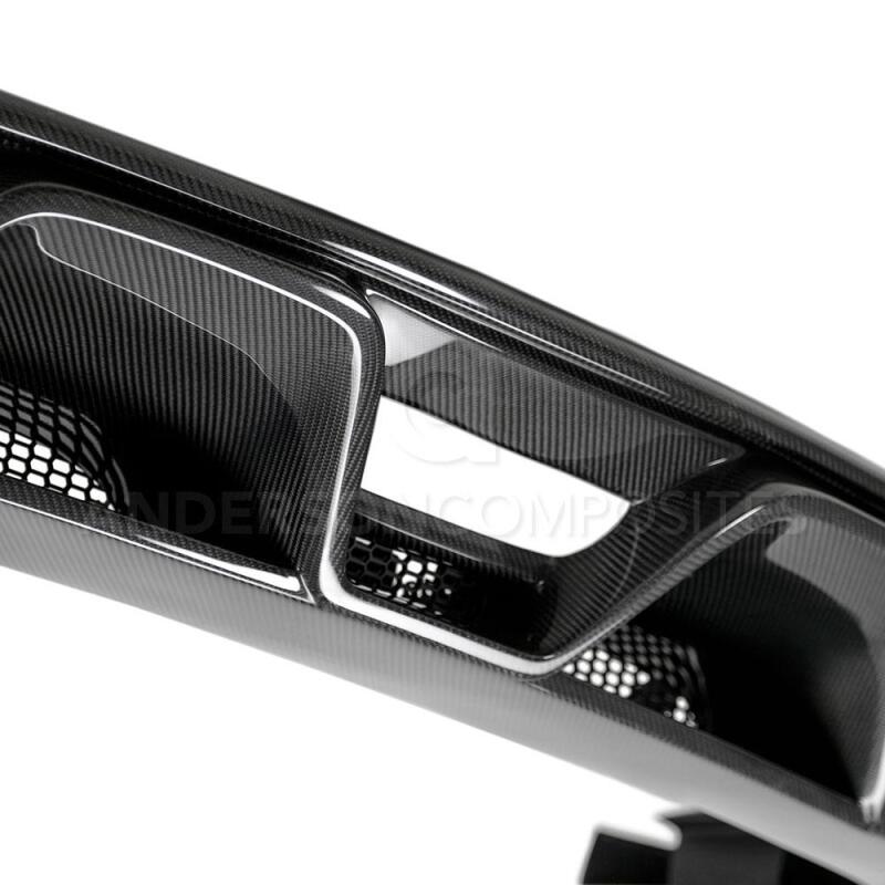 Anderson Composites 15 - 16 Ford Mustang R - Style Carbon Fiber Rear Valance (for Quad Tip Exhaust) - My Store