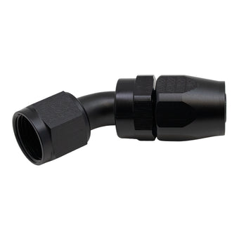 compare product DeatschWerks 10AN Female Swivel 45-Degree Hose End CPE - Anodized Matte Black