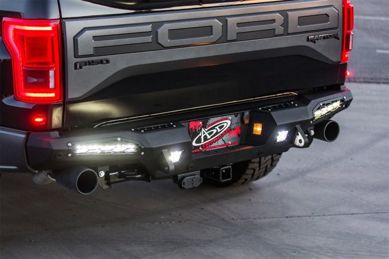 Addictive Desert Designs 17 - 18 Ford F - 150 Raptor HoneyBadger Rear Bumper w/ 10in SR LED Mounts - My Store