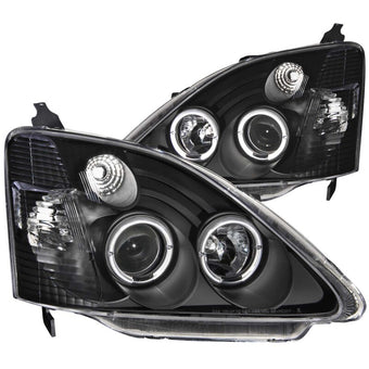 compare product ANZO 2002-2004 Honda Civic Projector Headlights w/ Halo Black