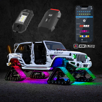 compare product XK Glow RGBW Addressable LED Rock Light Kits Standard XKalpha App Controlled