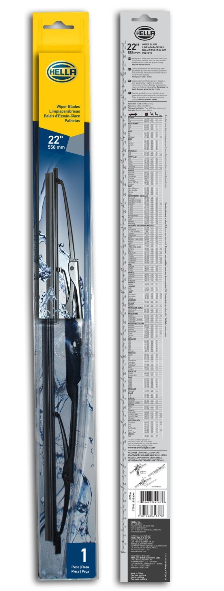 Hella Standard Wiper Blade 22in - Single - My Store